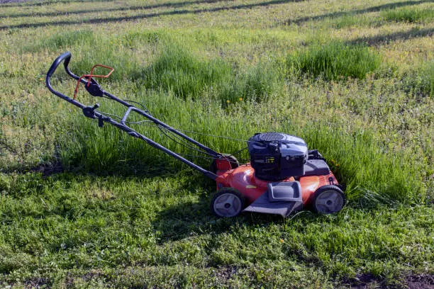 Can you mow wet grass San Marcos, CA